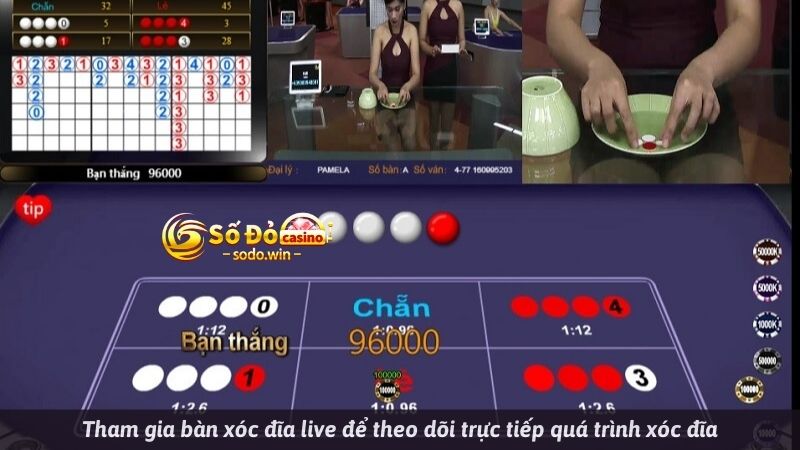 Tham gia bàn xóc đĩa live để theo dõi trực tiếp quá trình xóc đĩa