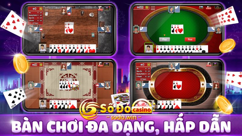 Chơi game mọi lúc, bàn chơi bài đa dạng cho người chơi